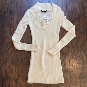 BCBGMaxAzria Cream Sweater Dress